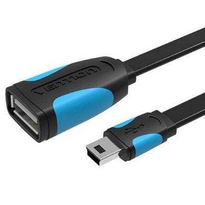 Vention VAS-A19-B025 Mini 5Pin to USB2.0 OTG 0.25M Black