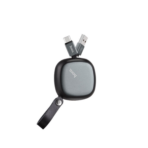 HOCO U33 Retractable USB A to Micro Charging Cable 2A 90cm Black