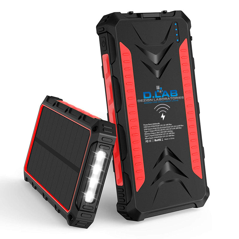 DLab SPB20P 20000mAh Solar Powerbank Pro (Red)