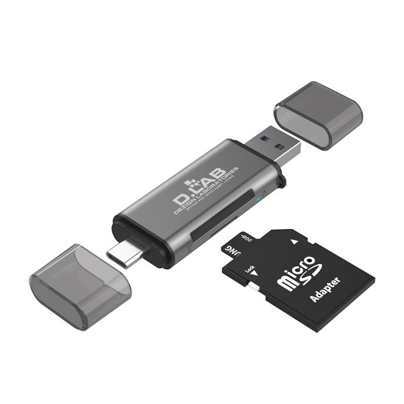 DLab CRNPLUS2 2-in-2 Type C SD Card Reader