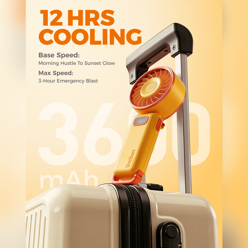 DiveBlues D6036-12PACK#2 Fanzy Handheld Fan Orange