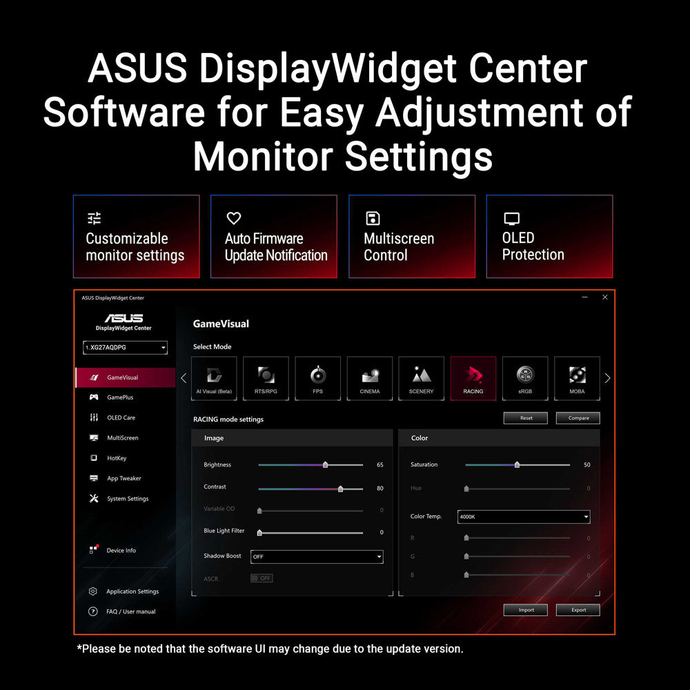 Asus ROG Strix OLED XG27ACDMS - 26.5 QHD QD-OLED 280Hz Gaming Monitor