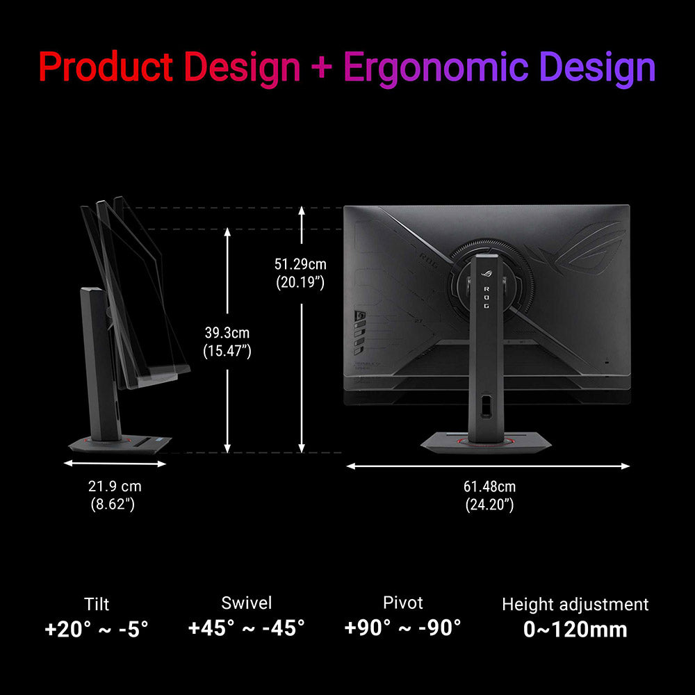 Asus ROG Strix XG27ACMS - 27 QHD Fast IPS 320Hz(OC) USB Type-C Gaming Monitor