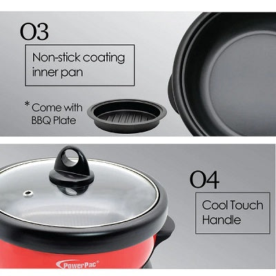 PowerPac Electric Hot Pot 1.1L
