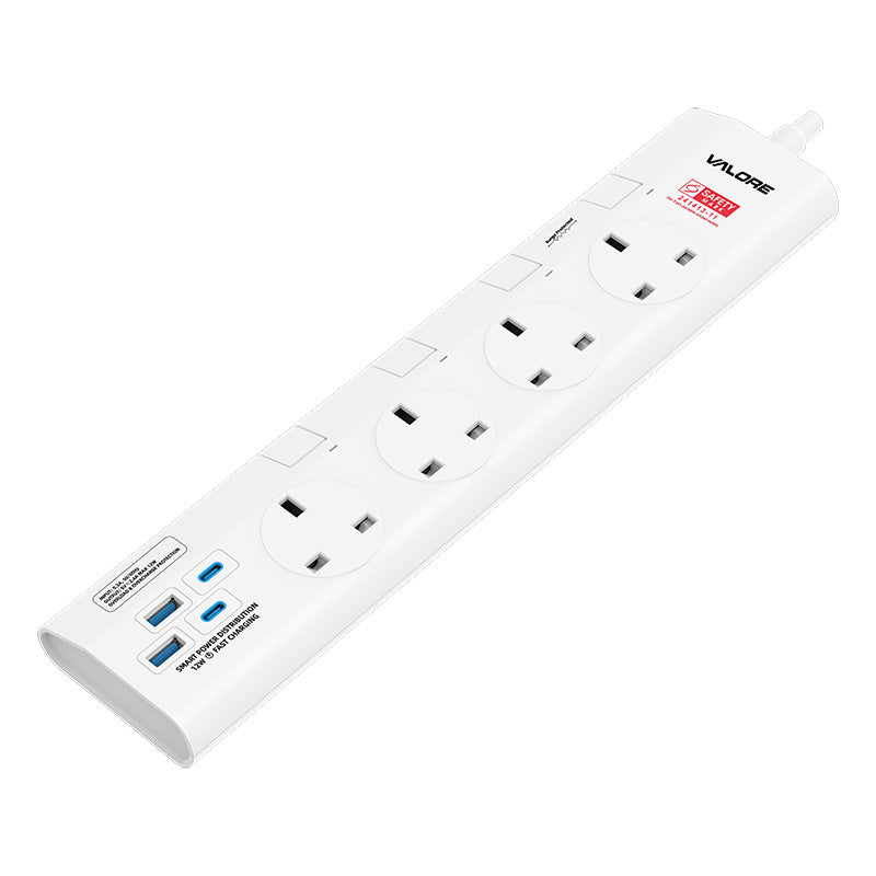 Valore Power Extension Socket 3M (AC-Z43UK2A2C) - White