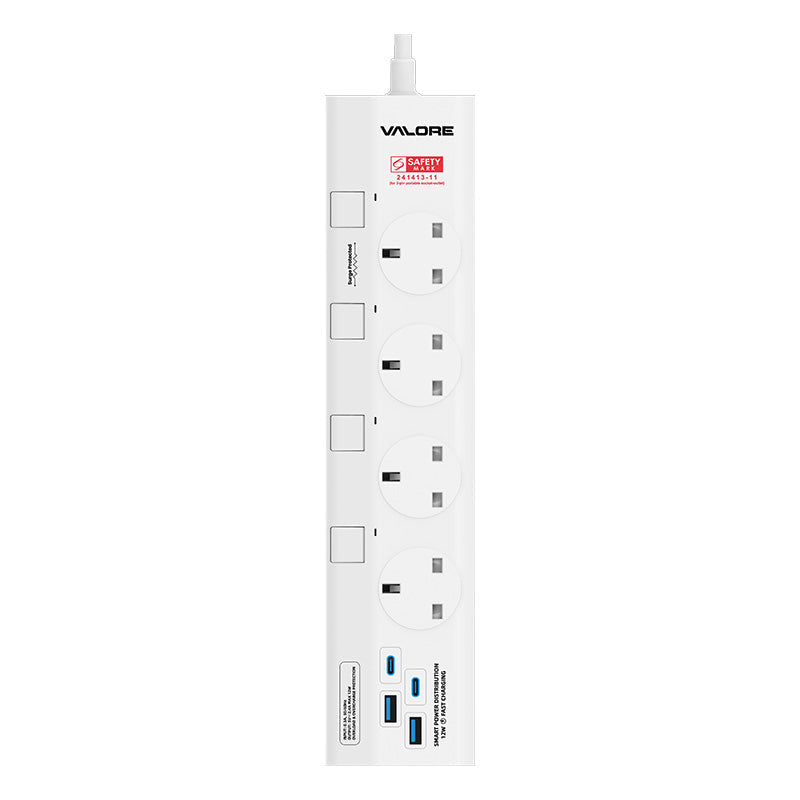 Power tree2本セット Valore Power Extension Socket 3M (AC-Z43UK2A2C) - White