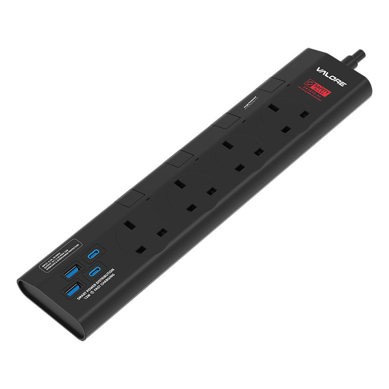 Valore Power Extension Socket 3M (AC-Z43UK2A2C) - Black
