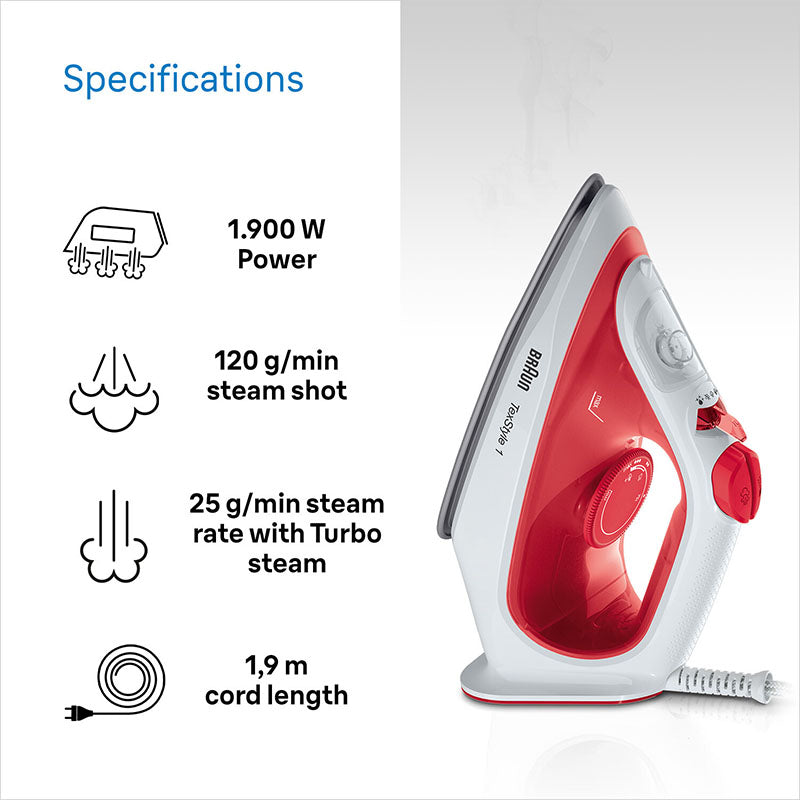 Braun 12710000-SI1019RD Steam Iron