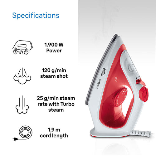 Braun 12710000-SI1019RD Steam Iron
