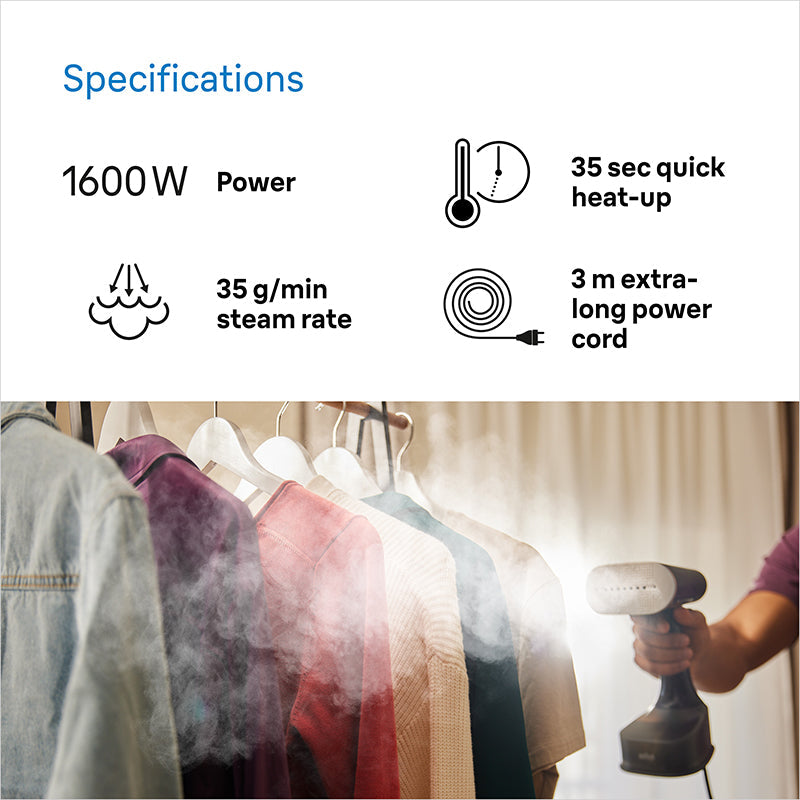 Braun GS7077BK Garment Steamer