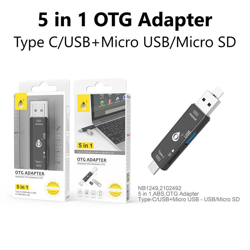 Moveteck NB1249 5-in1 OTG Adapter