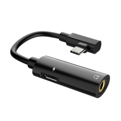 HOCO LS19 Type-C 2-in-1 Audio Converter (Black)