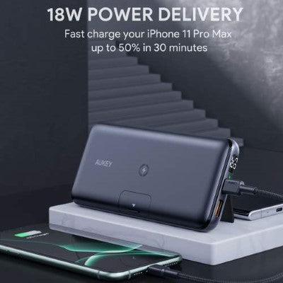 Aukey PB-WL03S 20000mAh PD22.5W PD Wireless Powerbank (Black)