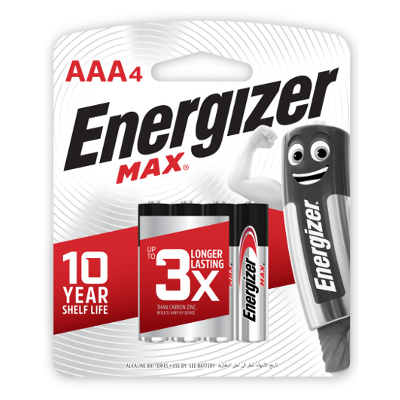 Energizer E92BP4 AAA Alkaline Max (4 pcs)