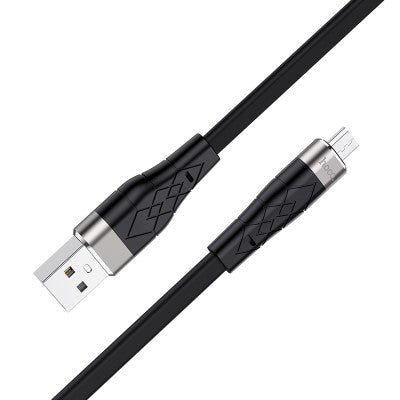 HOCO X53 Angel Silicone Micro Charging Cable (Black)