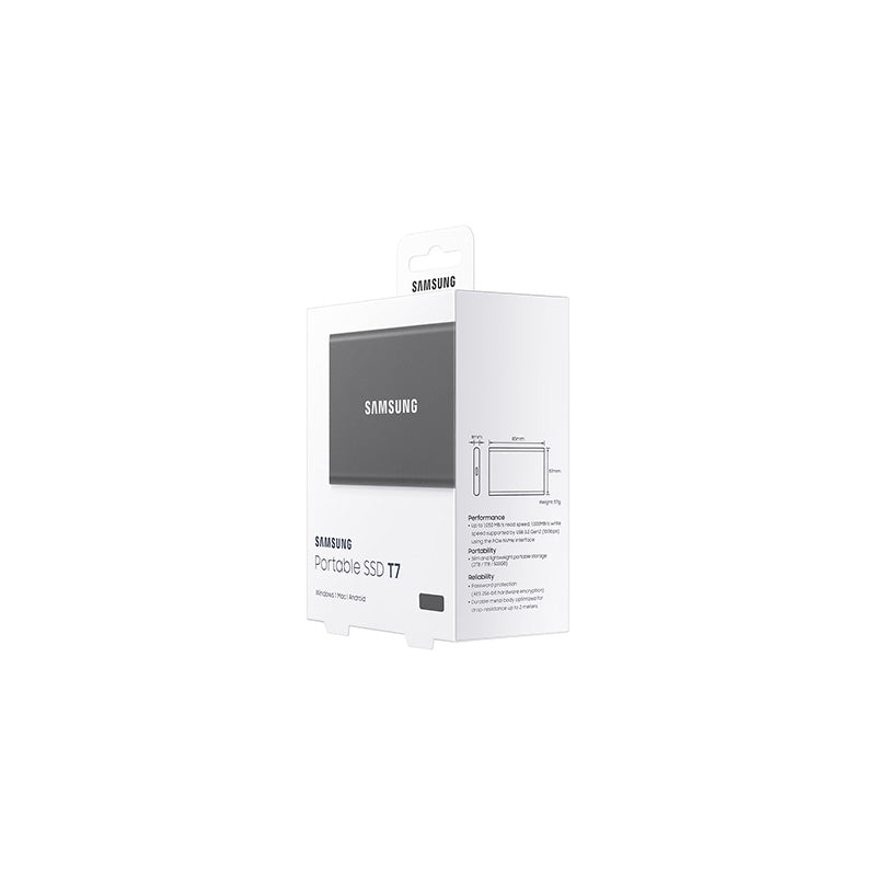Samsung T7 1TB Portable SSD (Titan Gray) – Challenger Singapore
