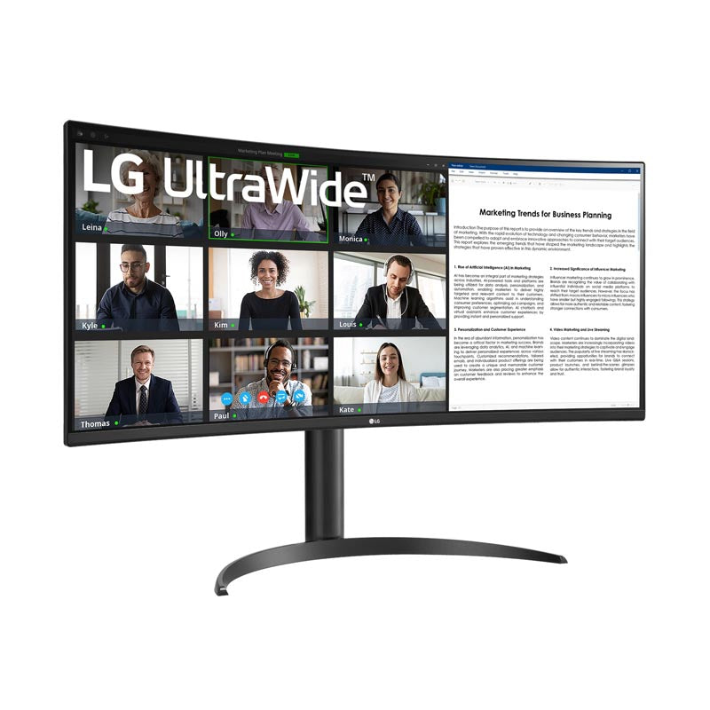 LG UltraWide 34WR55QK-B - 34 WQHD 100Hz Type-C Curved Monitor