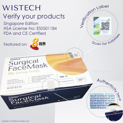 Wistech Kids KN95 White Protective Face Mask 10pcs/Box