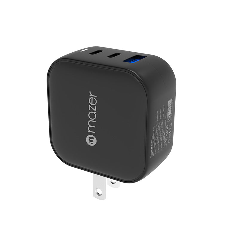 Mazer M-GAN66W-BK SuperMINI GAN66W PD&QC 2USB-C+USB Charger