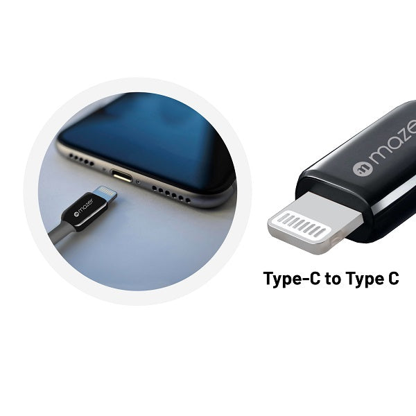 Mazer Power Link 3 Pro 2.5m 3.1A USB-A To Lightning Cable (Black)
