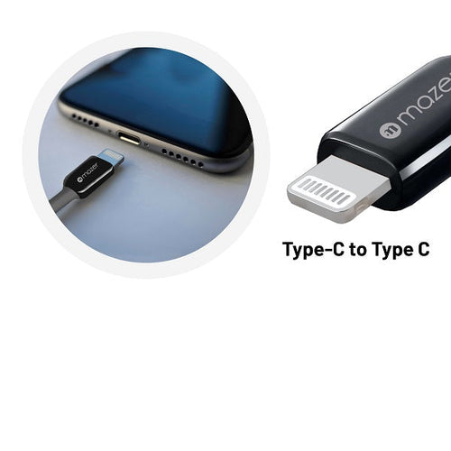 Mazer Infinite Link 3 Pro 0.5m 3.1A USB-C To Lightning Cable (Black)