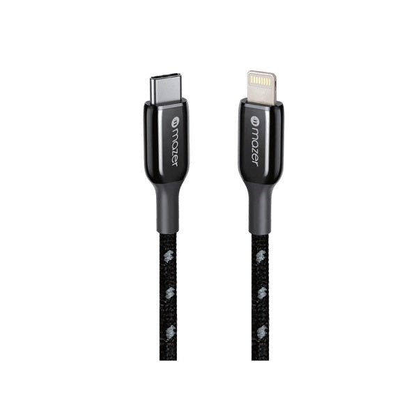 Mazer Infinite Link 3 Pro 0.5m 3.1A USB-C To Lightning Cable (Black)