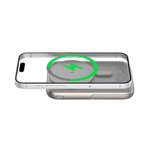 Mazer M-MagAir17-NT MagSafe&Qi2 15W 10,000mAh, USB-C PD35W MagStand Power Bank (Titanium)