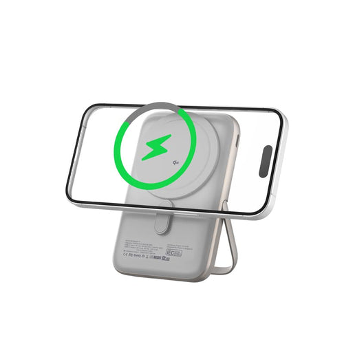 Mazer M-MagAir17-NT MagSafe&Qi2 15W 10,000mAh, USB-C PD35W MagStand Power Bank (Titanium)