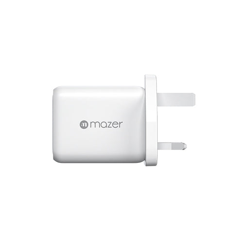 Mazer M-GAN65UK-V3-WH 65W 2C+1A UK Wall Charge (White)