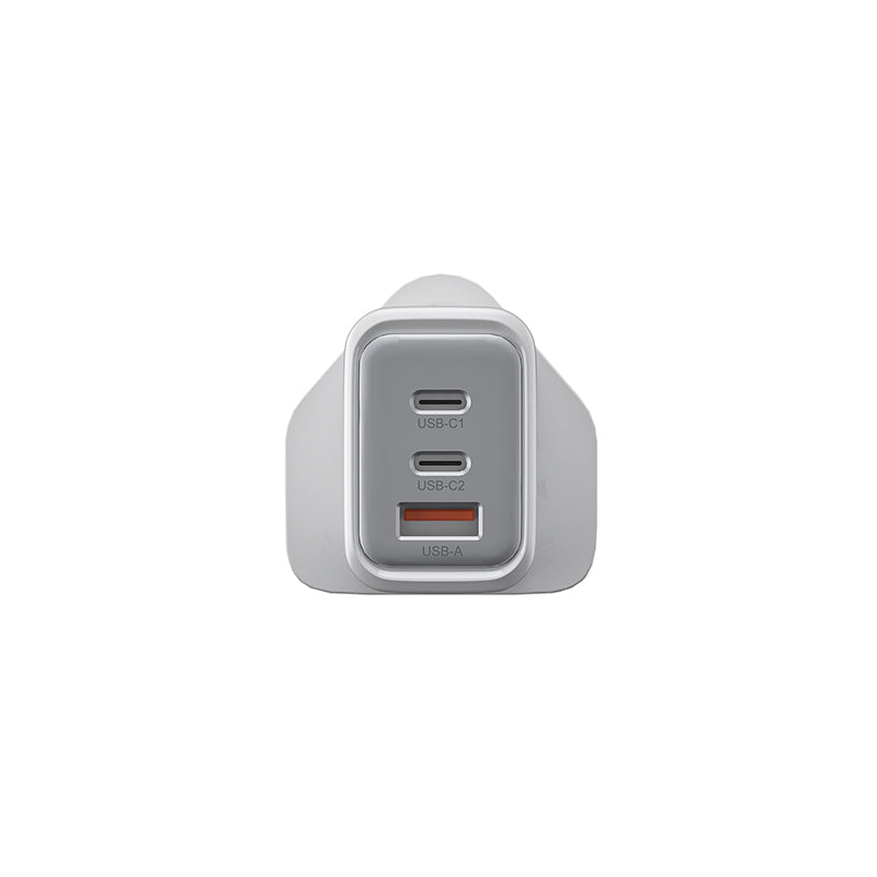 Mazer M-GAN65UK-V3-WH 65W 2C+1A UK Wall Charge (White)