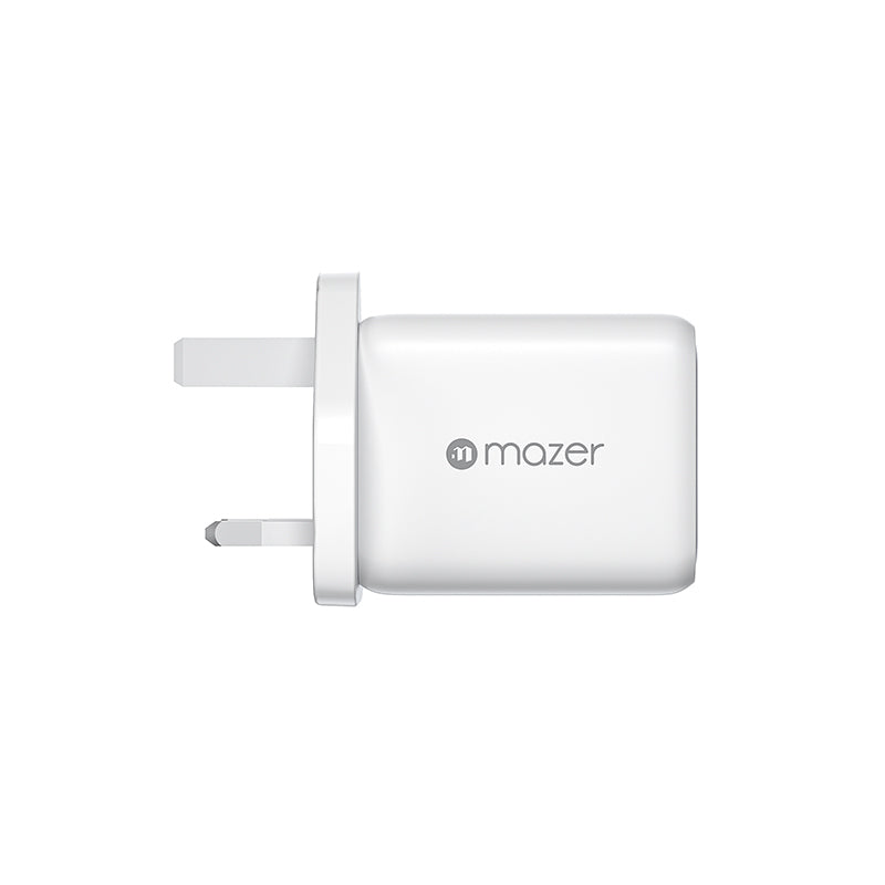 Mazer M-GAN65UK-V3-WH 65W 2C+1A UK Wall Charge (White)