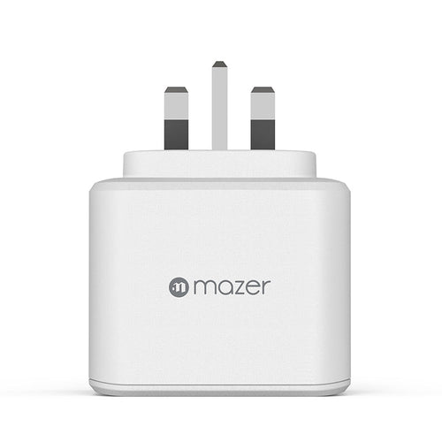 Mazer M-HOME-CUBE20UK-WH Infinite.BOOST UK 3-Outlet CUBE Extension Sockets with 1C 20W & 2A QC3.0 (White)