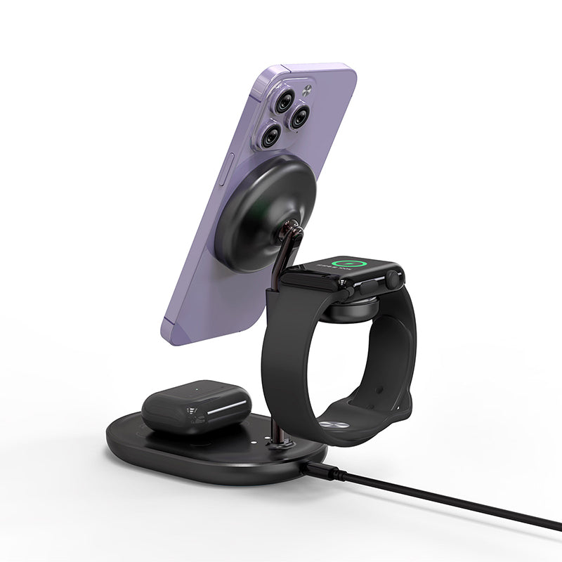 Mazer M-Mag.DESK630-BK Mag.DESK 3-in-1 Wireless Charging Stand (Black)