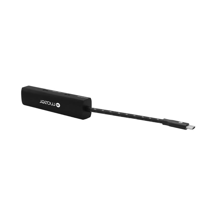 Mazer M-UC2MULTI6150 4K/60Hz HDMIX1 Data at 10Gbps (USB3.0X2+USB-CX1)+USB-C PD100W 5-in-1 Slim Hub (Black)