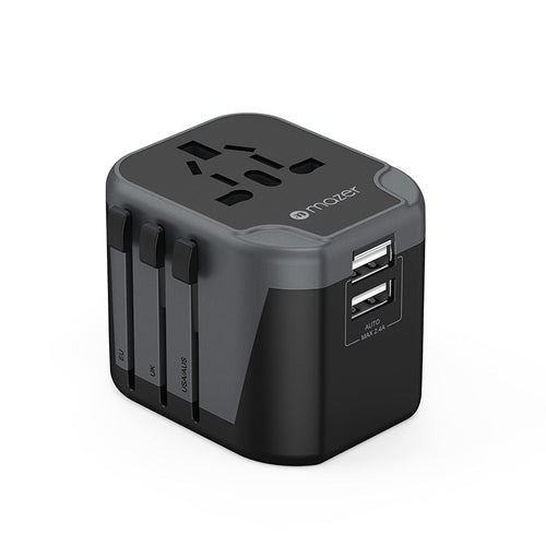 Mazer M-IFTravel120-GY 2 USB-A 12W World Travel Charger (Grey)