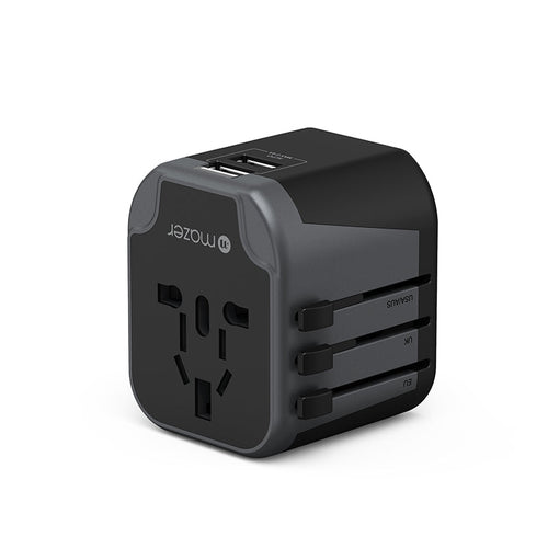 Mazer M-IFTravel120-GY 2 USB-A 12W World Travel Charger (Grey)