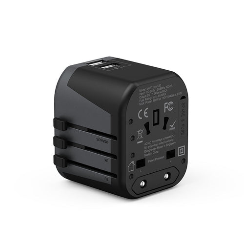 Mazer M-IFTravel120-GY 2 USB-A 12W World Travel Charger (Grey)
