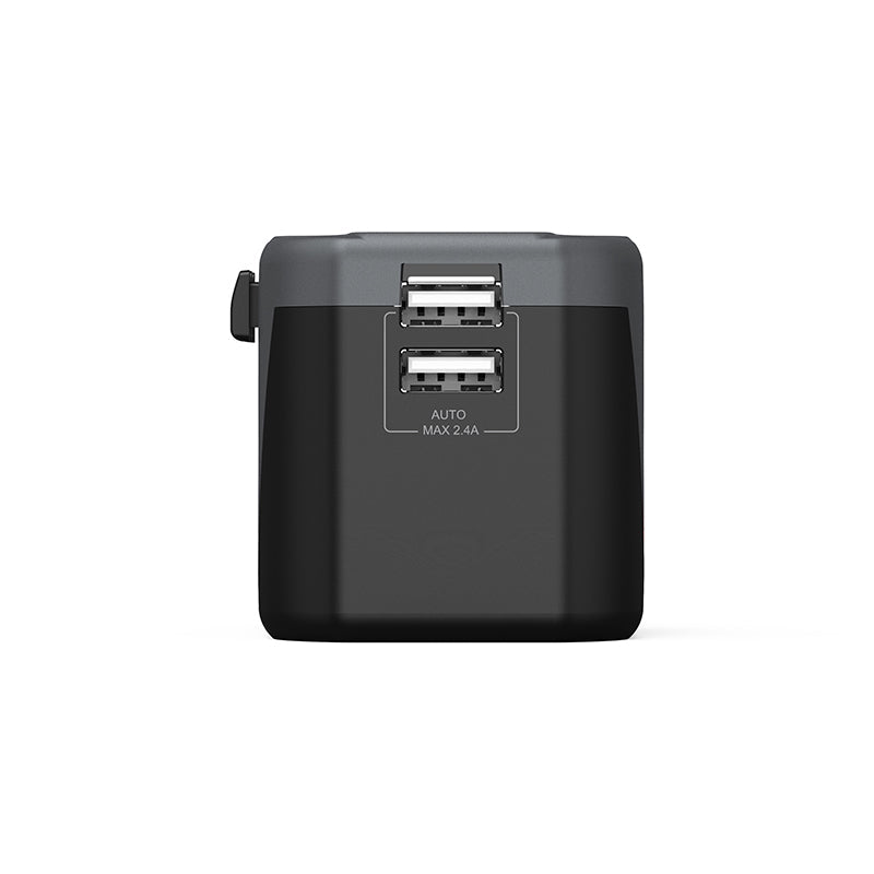 Mazer M-IFTravel120-GY 2 USB-A 12W World Travel Charger (Grey)