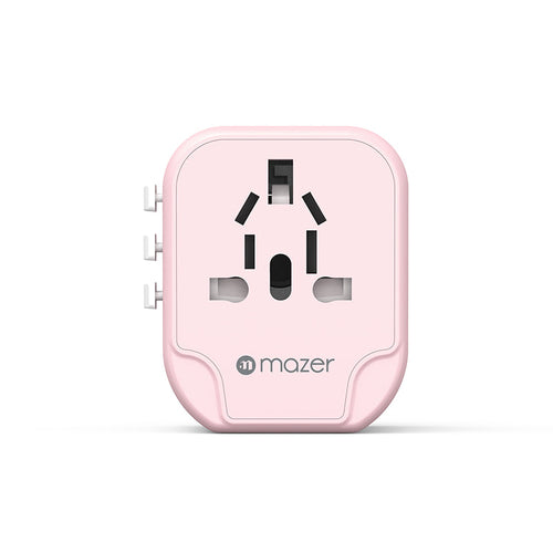 Mazer M-IFTravel120-PK 2 USB-A 12W World Travel Charger (Pink)