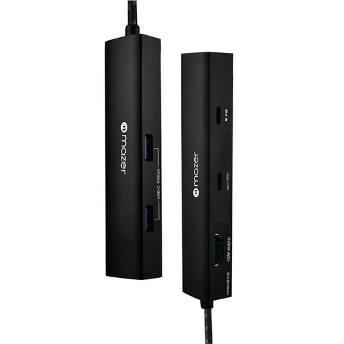 Mazer M-UC2MULTI6000 4-in-1 USB-A X 4 at 5Gbps Hub (Black)