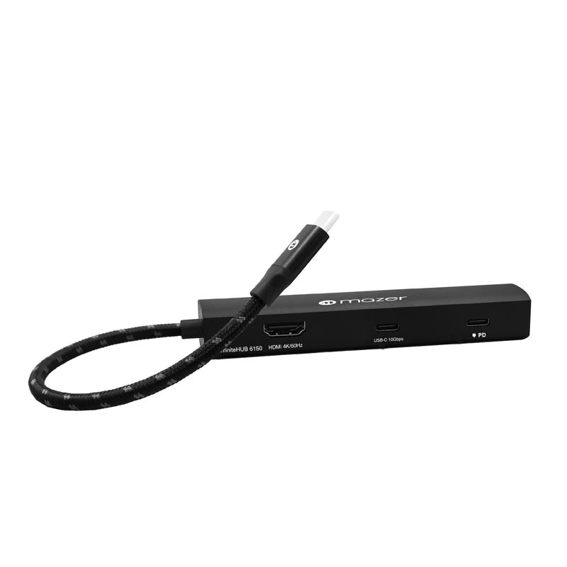 Mazer M-UC2MULTI6000 4-in-1 USB-A X 4 at 5Gbps Hub (Black)