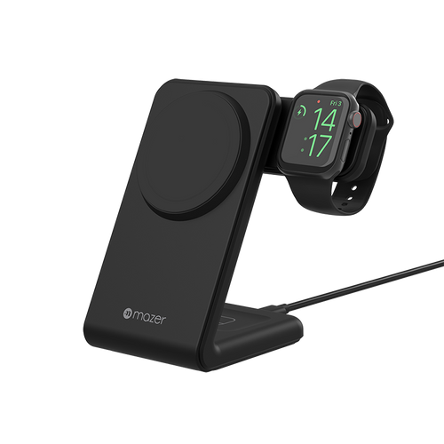 Mazer M-MagStand01-BK 3in1 MagSafe Wireless Charging Stand (Black)