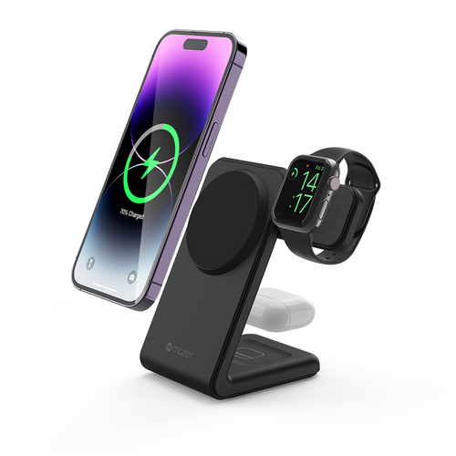 Mazer M-MagStand01-BK 3in1 MagSafe Wireless Charging Stand (Black)