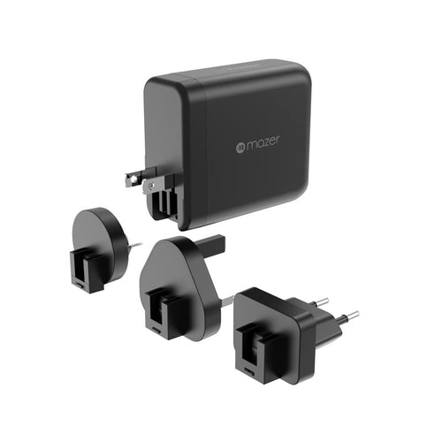 Mazer M-GAN140W-BK 140W PD&QC4 3C1A 3 Changeable Plug (Black)
