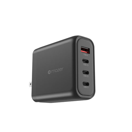 Mazer M-GAN140W-BK 140W PD&QC4 3C1A 3 Changeable Plug (Black)