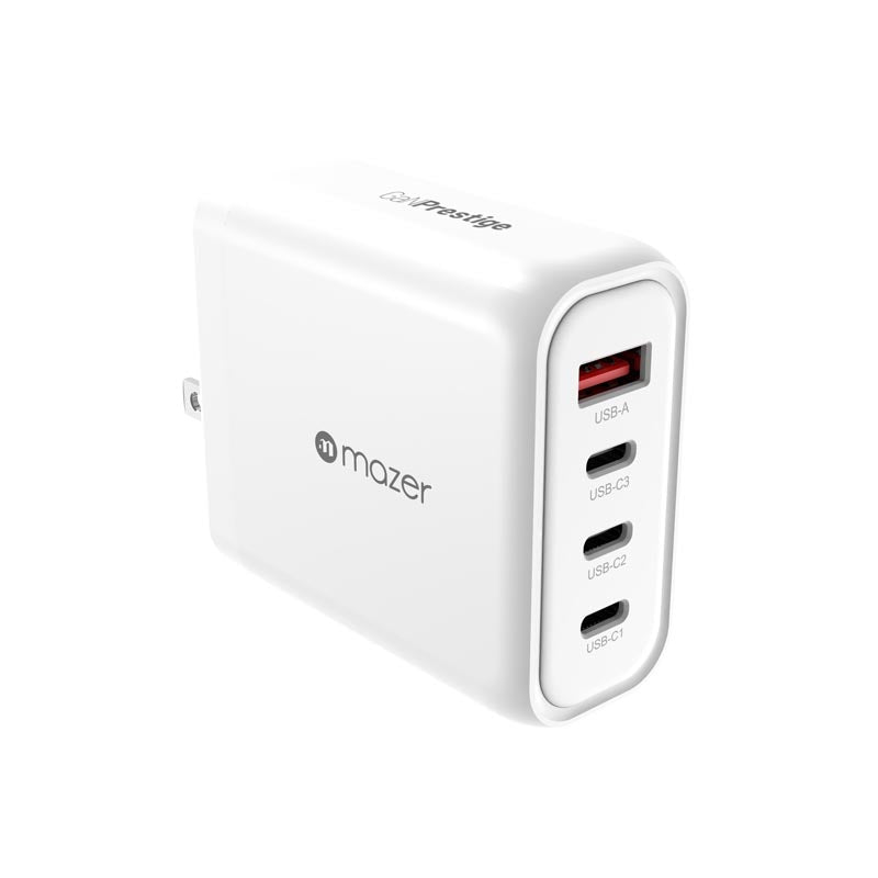 Mazer M-GAN140W-WH 140W PD&QC4 3C1A 3 Changeable Plug (White)