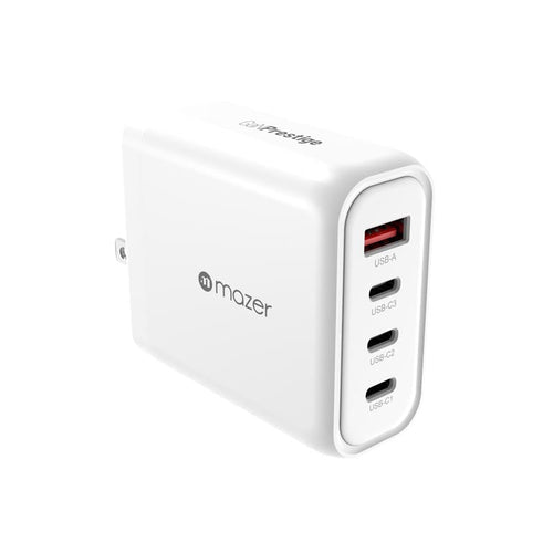 Mazer M-GAN140W-WH 140W PD&QC4 3C1A 3 Changeable Plug (White)