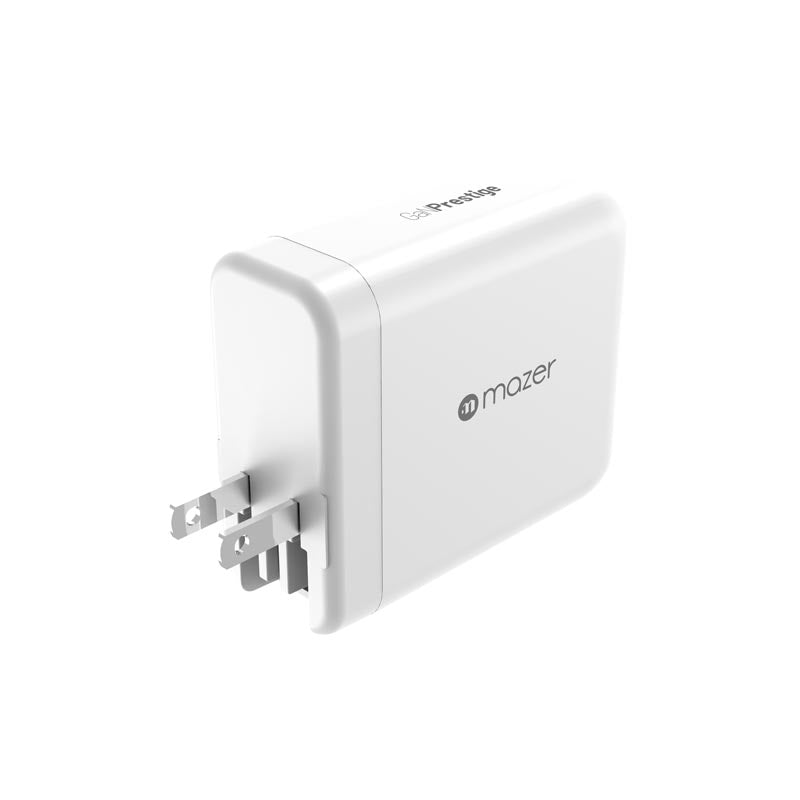 Mazer M-GAN140W-WH 140W PD&QC4 3C1A 3 Changeable Plug (White)