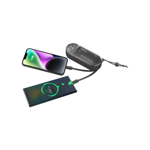 Mazer M-PC45LINK1545-BK PD45W 15000mAh with Built-in MFI and C Cable Powerbank (Black)