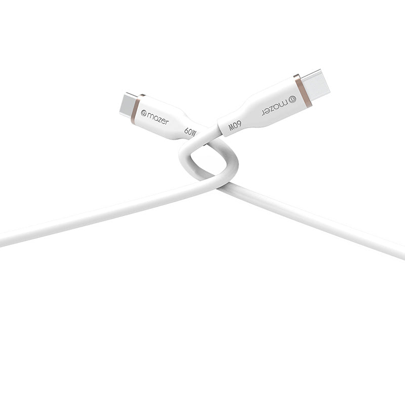 Mazer M-FLEX-C265 LINK 3 Flex 60W USB-C to C Cable 2M (White)